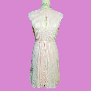 Guess Authentic Jeans Dress Button Down Pleated Front Size S/P Pink